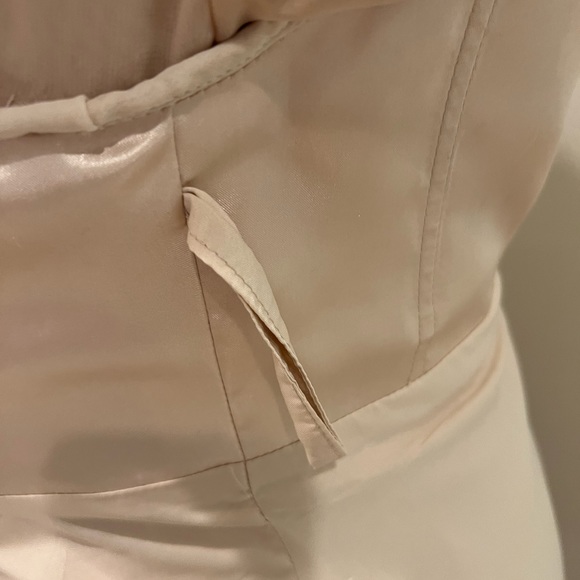 Custom formal long gown dress with train size 16 18 1X 2X Plus Size nude - Picture 9 of 11